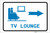 TV Lounge Right Arrow with Icon Landscape v2 - Label