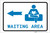 Waiting Area Left Arrow with Icon Landscape v2 - Label