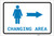 Womens Changing Area Right Arrow with Icon Landscape v2 - Label