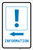 Information Left Arrow with Exclamation Mark Portrait v2 - Label