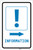 Information Right Arrow with Exclamation Mark Portrait v2 - Label