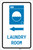 Laundry Room Left Arrow with Icon Portrait v2 - Label