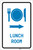Lunch Room Right Arrow with Icon Portrait v2 - Label