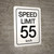 Speed Limit 55 kmh - Wall Sign
