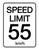 Speed Limit 55 kmh - Wall Sign