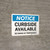 Notice: Curbside Available - No Dining-In Temporarily Landscape - Wall Sign