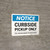 Notice: Curbside Pickup Only - Call Restaurant or Order Online Landscape - Wall Sign