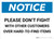 Notice: Please Don't Fight with Other Customers Landscape - Wall Sign