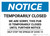 Notice: Temporarily Closed - Pub Closed Until Further Notice Landscape - Wall Sign