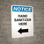 Notice: Hand Sanitizer Here Left Arrow Portrait - Wall Sign