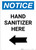 Notice: Hand Sanitizer Here Left Arrow Portrait - Wall Sign