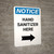 Notice: Hand Sanitizer Here Right Arrow Portrait - Wall Sign