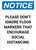 Notice: Please Don't Ignore Floor Markers that Encourage Social Distancing Portrait - Wall Sign