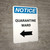 Notice: Quarantine Ward Left Arrow Portrait - Wall Sign