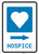 Hospice Right Arrow with Icon Portrait - Wall Sign