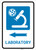 Laboratory Left Arrow with Icon Portrait - Wall Sign