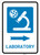 Laboratory Right Arrow with Icon Portrait - Wall Sign