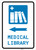 Medical Library Left Arrow with Icon Portrait - Wall Sign