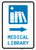 Medical Library Right Arrow with Icon Portrait - Wall Sign