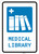 Medical Library with Icon Portrait - Wall Sign