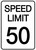 Speed Limit 50 - Wall Sign