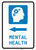 Mental Health Left Arrow with Icon Portrait - Wall Sign