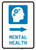 Mental Health Right Arrow with Icon Portrait - Wall Sign