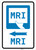 MRI Left Arrow with Icon Portrait - Wall Sign