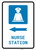 Nurse Station Left Arrow with Icon Portrait - Wall Sign