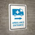 Ambulance Entrance Right Arrow with Icon Portrait v2 - Wall Sign