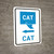 CAT Left Arrow with Icon Portrait v2 - Wall Sign