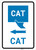 CAT Left Arrow with Icon Portrait v2 - Wall Sign