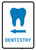 Dentistry Left Arrow with Icon Portrait v2 - Wall Sign