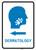 Dermatology Left Arrow with Icon Portrait v2 - Wall Sign
