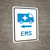 EMS Medical Van Left Arrow with Icon Portrait v2 - Wall Sign