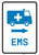 EMS Medical Van Right Arrow with Icon Portrait v2 - Wall Sign