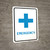 Emergency with First Aid Symbol Portrait v2 - Wall Sign
