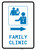 Family Clinic Right Arrow with Icon Portrait v2 - Wall Sign