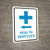 Health Services Left Arrow with Icon Portrait v2 - Wall Sign