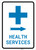 Health Services Right Arrow with Icon Portrait v2 - Wall Sign