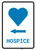 Hospice Left Arrow with Icon Portrait v2 - Wall Sign
