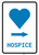 Hospice Right Arrow with Icon Portrait v2 - Wall Sign