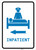 Inpatient Left Arrow with Icon Portrait v2 - Wall Sign