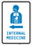 Internal Medicine Left Arrow with Icon Portrait v2 - Wall Sign