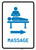Massage Right Arrow with Icon Portrait v2 - Wall Sign