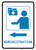 Medical Administration Left Arrow with Icon Portrait v2 - Wall Sign