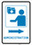 Medical Administration Right Arrow with Icon Portrait v2 - Wall Sign