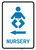 Nursery Left Arrow with Icon Portrait v2 - Wall Sign