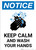 Notice: Keep Calm And Wash Your Hands Portrait - Wall Sign