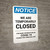 Notice: We Are Temporarily Closed - Covid-19 Portrait - Wall Sign